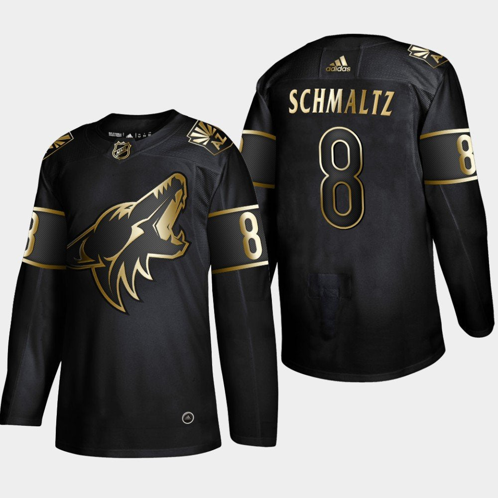 Arizona Coyotes #8 Nick Schmaltz Black Golden Jersey