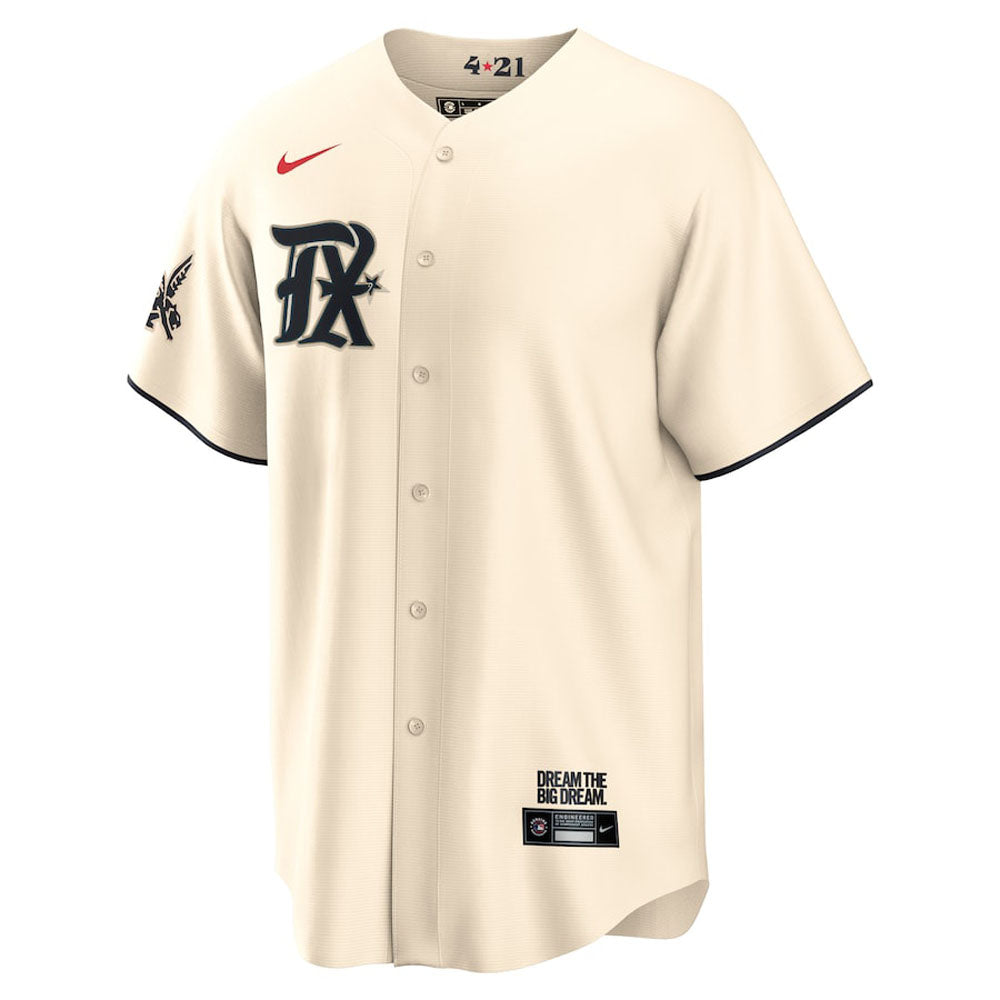 Men's Texas Rangers Corey Seager 2023 City Connect Replica Jersey - Cream