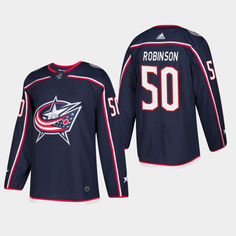 Columbus Blue Jackets #50 Eric Robinson Authentic Navy Home Jersey