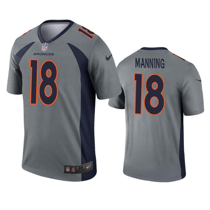 Men's Denver Broncos Peyton Manning Inverted Legend Jersey - Gray